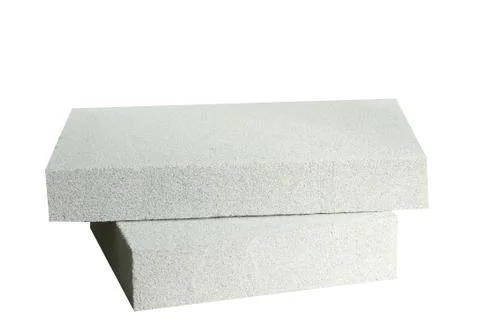 Lightweight construction brick isolated on white. Lightweight foamed gypsum b Stock Photos