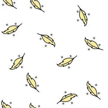 Lightweight feather soft fluffy vector seamless pattern Stock Illustration