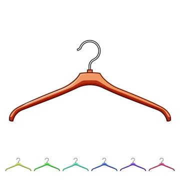 Lightweight hanger plastic cartoon vector graphic Stock Illustration