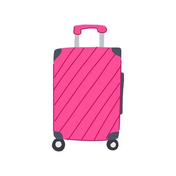 Lightweight hard shell suitcase cartoon vector illustration イラスト素材