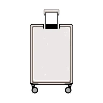 Lightweight hard shell suitcase cartoon vector illustration Stock Illustration