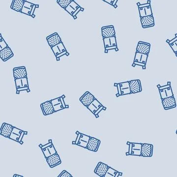 Lightweight hiking backpack line vector seamless pattern 库存插图