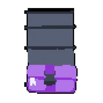 Lightweight packing cube pixel art vector illustration Stock Illustration