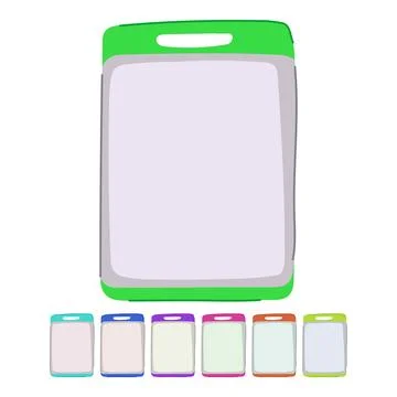 Lightweight plastic cutting board vector cartoon graphic Stock Illustration