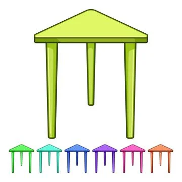 Lightweight plastic table cartoon vector graphic Stock Illustration