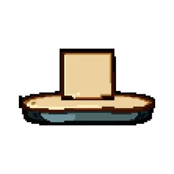 Lightweight portable lap desk pixel art vector illustration Ilustração Stock