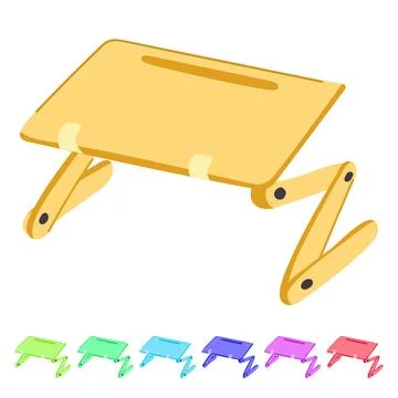 Lightweight portable lap desk vector cartoon graphic Stock Illustration