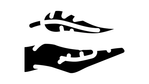 Lightweight product label caution glyph icon animation Vídeo Stock 326739716
