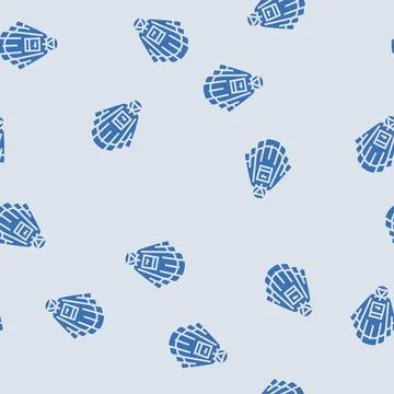 Lightweight rain poncho glyph seamless pattern Ilustração Stock