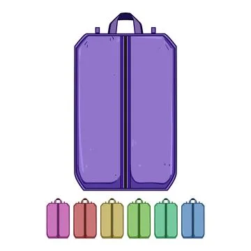 Lightweight shoe bag cartoon vector graphic Stock Illustration