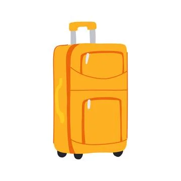 Lightweight soft shell suitcase cartoon vector illustration Illustrazione stock