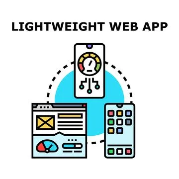 Lightweight web app developing optimizing user experience Stock Illustration