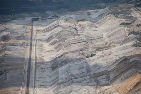 Lignite mining in opencast mines Stock Photos
