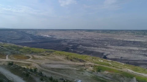 Lignite opencast mine, air Stock Footage 78928842