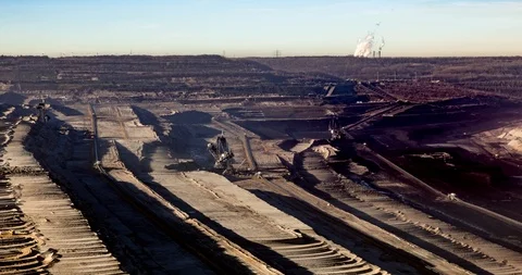 Lignite opencast mine Stock Footage 125618029