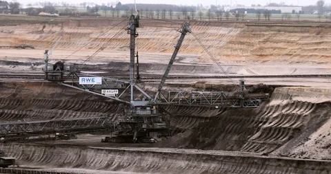 Lignite opencast mine Video stock 126044516