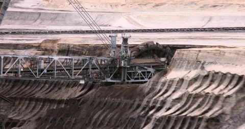 Lignite opencast mine Video stock 126044749