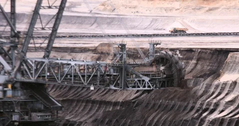 Lignite opencast mine Video stock 126045068