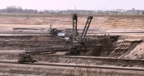 Lignite opencast mine Video stock 126045603