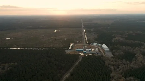 LIGO Laser interferometer Gravitational Wave Detector in Livingston, Louisiana Stock-Footage 121169853