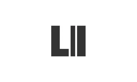 LII logo design template with strong and modern bold text. Initial based ve.. Illustrazione stock