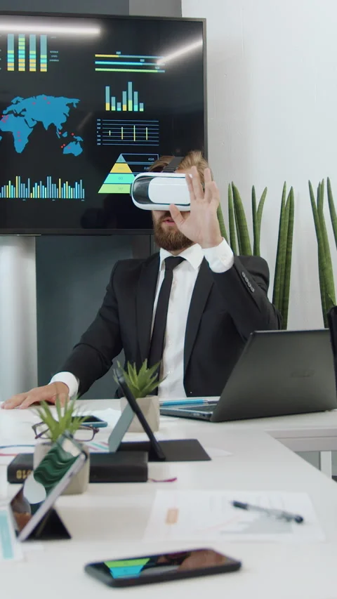 Likable high-skilled purposeful concentrated multiracial businesspeople sitting  Stock Footage 330309489
