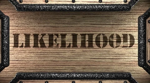 Likelihood on wooden stamp 库存影片 8656154