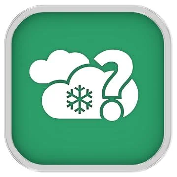 Likely cloudy with small amount of snow sign Illustrazione stock