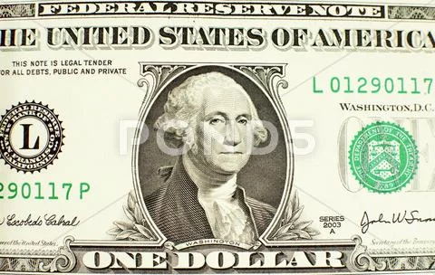 Likeness of george washington on one dollar bill Stock Photos