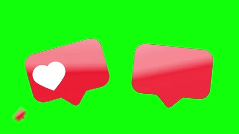 Likes and comments overlay on green screen. To use over other images Stock Footage 115181597