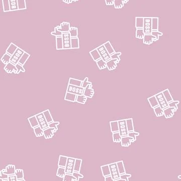 Likes for boss line vector seamless pattern Stock Illustration