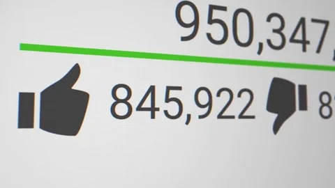 Likes Counter With Growing Number Video stock 81697745