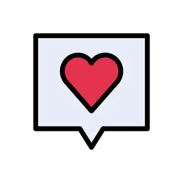 Likes flat color icon Stock Illustration