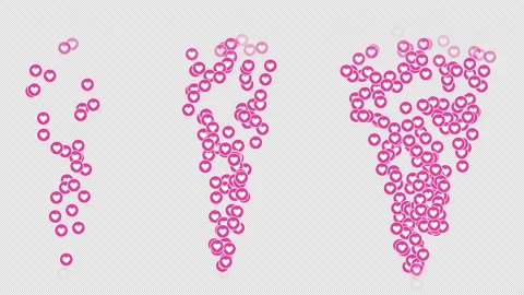 Likes hearts 3 Stock Footage 235694129