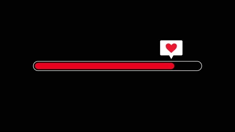 Likes loading bar animation on black and chroma green backgrounds Stock Footage 148398249