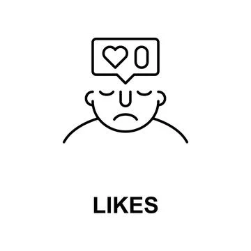 Likes on mind icon. Element of human mind icon for mobile concept and web apps Illustrazione stock