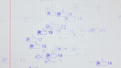 The likes,on the notebook sheet Stock Footage 75465025