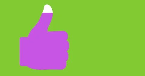 Likes progress with thumbs up symbol in pink on bright green background 4k Stock Illustration