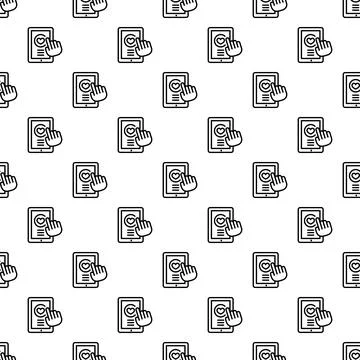 Likes on social media seamless pattern Stock Illustration