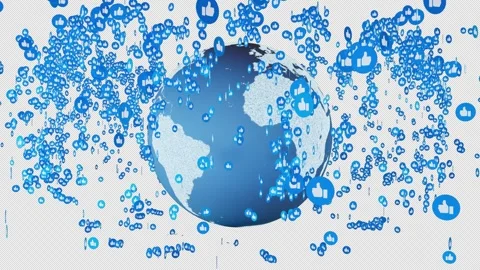 Likes World Particles 01-alpha Stock Footage 263807076