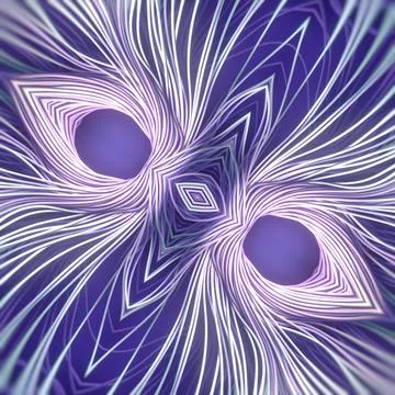 Lilac 3D Biomorphic Fractal Pattern Stock Illustration