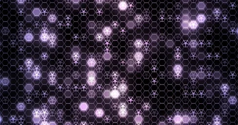 Lilac Abstract geometric video background, violet figure from particles. blend Stock Footage 168330063