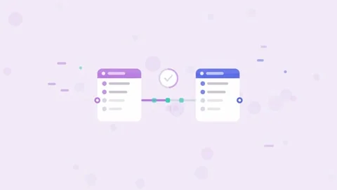 Lilac API Integrations Flat Design Seamless Loop Animated Background For Api, Stock Footage 342459187