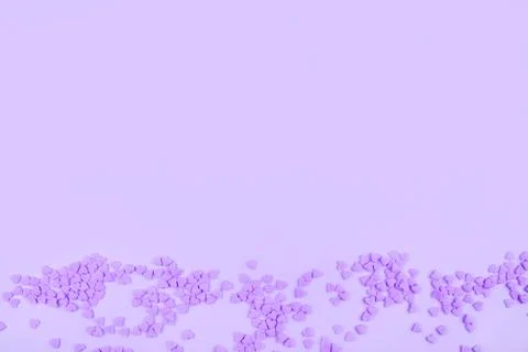 Lilac background with tiny hearts. Valentine's day concept. Foto stock
