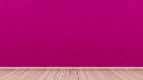 Lilac background with a wall, grass and wooden floor. 3d illustration, 3d ren Stock Illustration