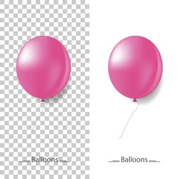 Lilac Balloons on a isolated background, vector illustration Stock Illustration