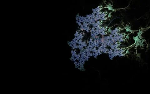 A lilac branch on a dark background Stock Illustration