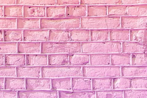 Lilac bricks wall texture. Concrete blocks wall background. Stock Photos