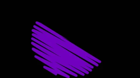 Lilac Circle with strokes appears Stock Footage 44269972