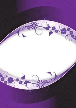 Lilac floral frame Stock Illustration